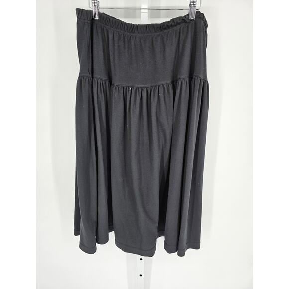 Robinson's Women's Black Ruffle Pull-On Midi Skirt Sz XL - Picture 1 of 3